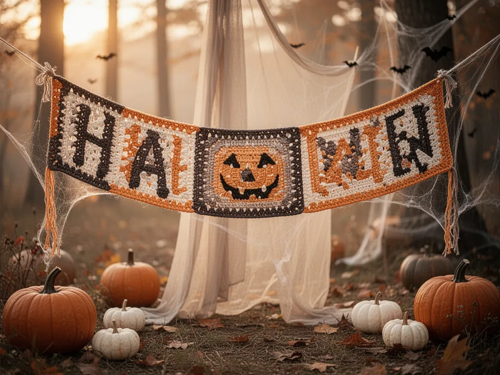 Bannière d’Halloween au crochet : guide pratique, matériaux et astuces