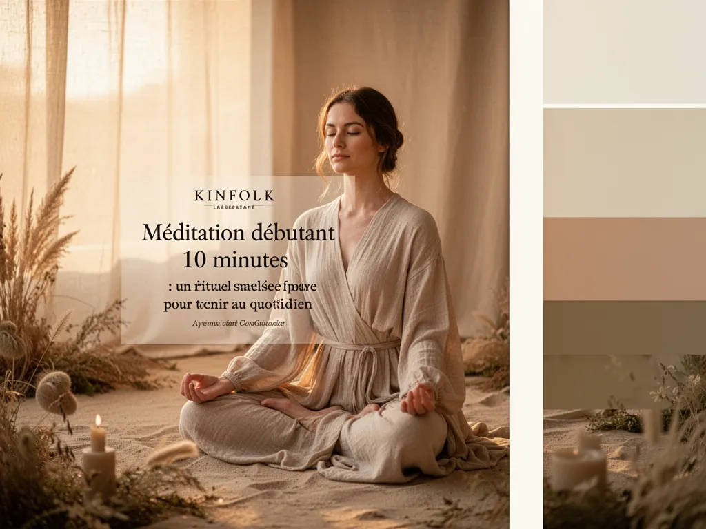 Méditation débutant 10 minutes : un rituel simple pour tenir au quotidien